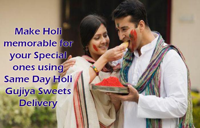 Make holi memorable for your special ones using same day Holi Gujiya sweets delivery