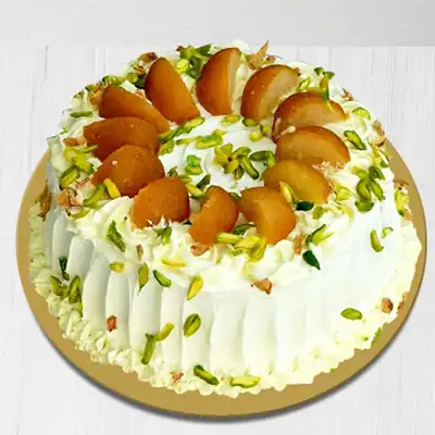 Kesar Pista Gulab Jamun Cake