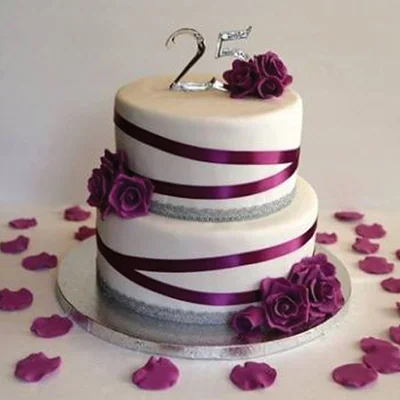 25th Anniversary Unique Cake