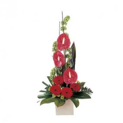 Anthurium & Gerbera Vase