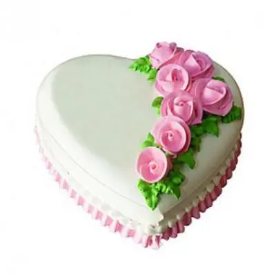 Heart Shape Vanilla Cake