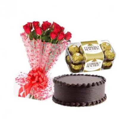 Roses, Cake With Ferrero Roc