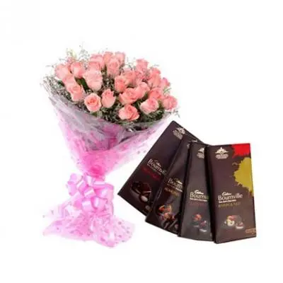 Pink Roses With Bournville