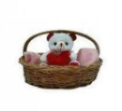 Teddy In Basket Teddy In Basket