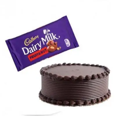 Chocolate Cake With Cadbury Dairy Milk Fruit & Nut