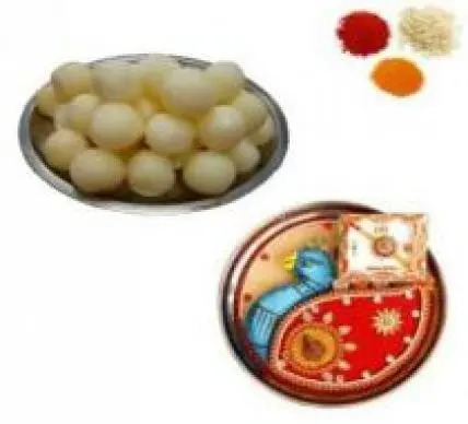 Rakhi Thali With Rasgulla Rakhi Thali With Rasgulla