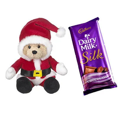 Santa Claus with Cadbury Dairy Milk Silk Santa Claus with Cadbury Dairy Milk Silk