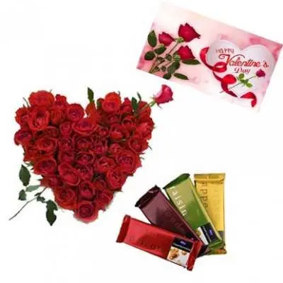 Valentine Roses and Temptation Chocolates