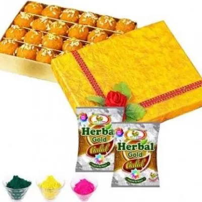 Holi Gulaal With Motichoor Laddu