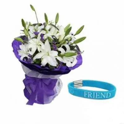Friendship Band With White Lilies