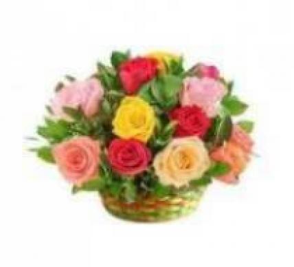 Mix Roses Basket Mix Roses Basket