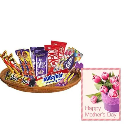 Exclusive Chocolate Basket With Mothers Day Card Exclusive Chocolate Basket With Mothers Day Card