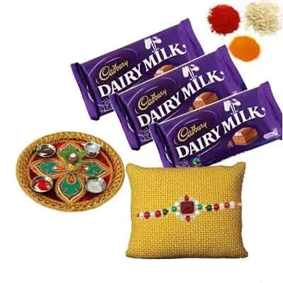 Rakhi Thali with Dairy Milk Chocolates