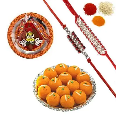 Rakhi Thali with Motichoor Ladoo