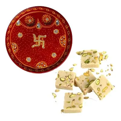 Rakhi Thali with Mawa Burfi