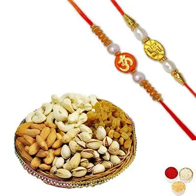 Divine Rakhi Set with Mixed Dry Fruits