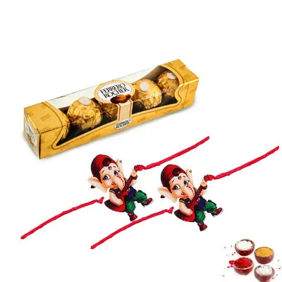 Bal Ganesh Rakhi With Ferrero