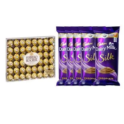 Ferrero Rocher with Dairy Milk Silk Chocolates