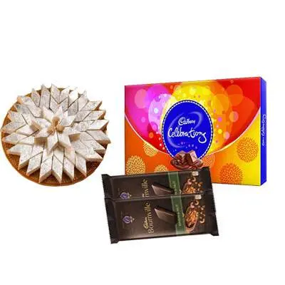 Kaju Katli with Cadbury Celebration & Bournville