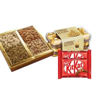 Mixed Dry Fruits with Ferrero Rocher & Kitkat