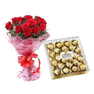Ferrero With Red Roses
