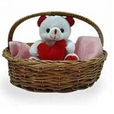 Teddy In Basket