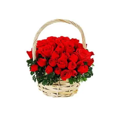 Red Roses Basket