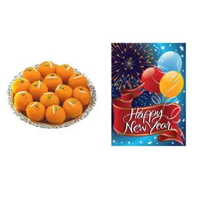 Laddu with New Year Card 