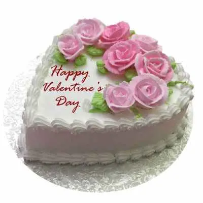 Valentines Flower Vanilla Cake