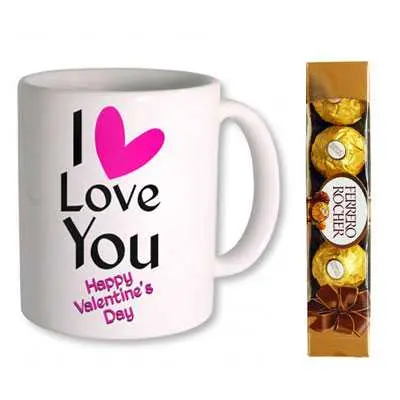 Love You Valentine Day Mug & Ferrero
