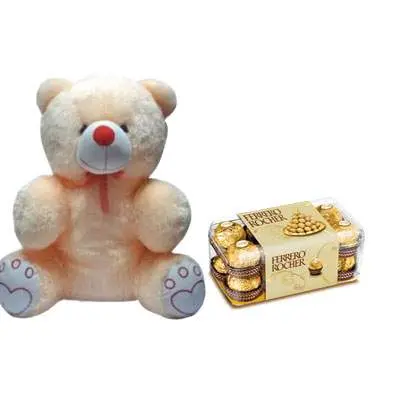 20 Inch Teddy with Ferrero Rocher