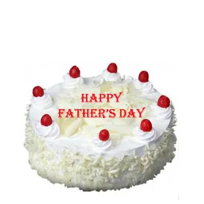 Fathers Day White Forest Cake