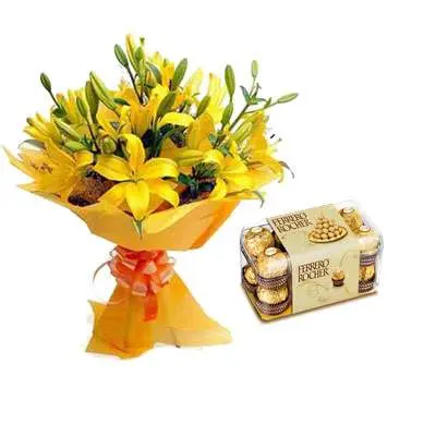 Yellow Lily & Ferrero