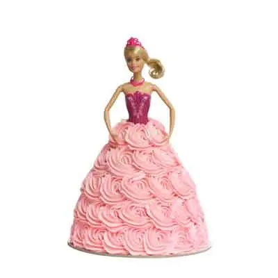 Order & Send Pink Swirl Barbie Doll Cake Same Day from CakeFlowersGift.com