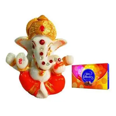 Lord Ganesh Idol with Celebration