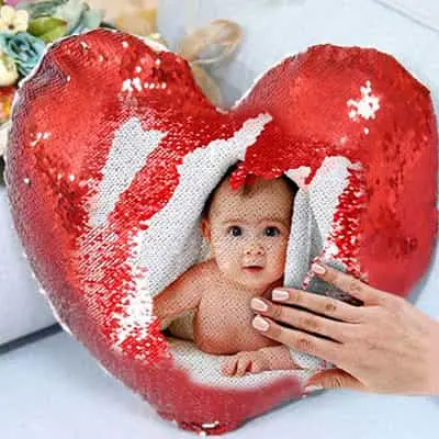 Red Heart Shape Magic Cushion