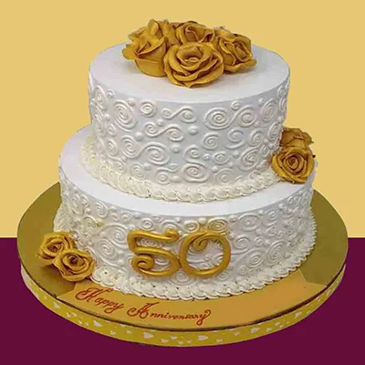Cake For 50th Anniversary