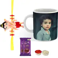 kids Rakhi with Photo Mug & Silk