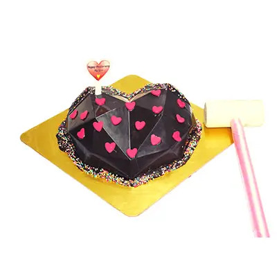 Diamond Heart Pinata Cake