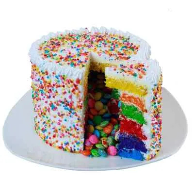 Pinata Rainbow Cake