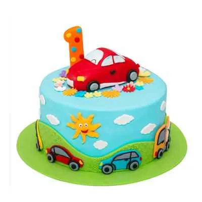 Kids Car Racing Cake