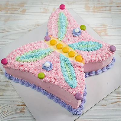 Pink Butterfly Cake